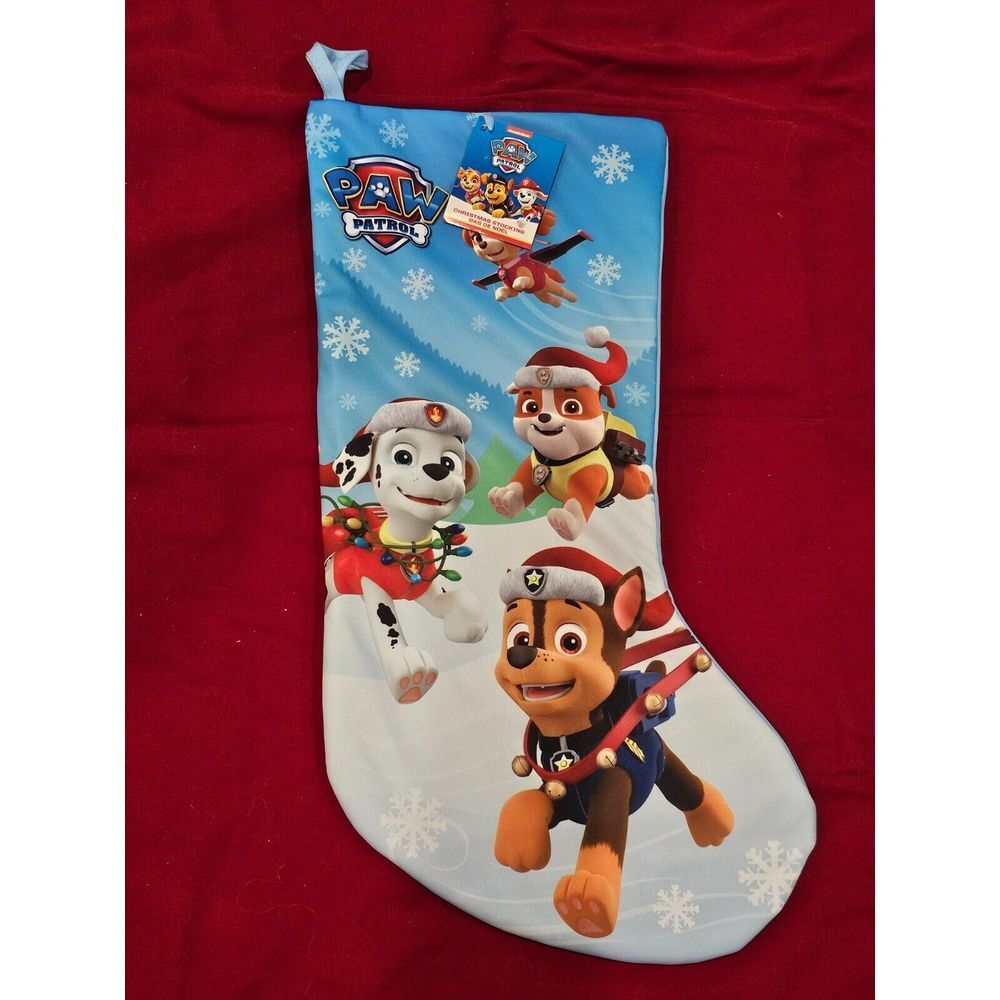Kurt S Adler Paw Patrol Christmas Stocking Chase Rubble Skye Marshall 18"